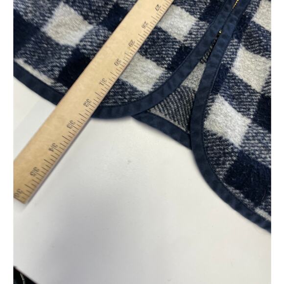 Draper James Cape Coat Womens X Small Small Blue White Buffalo Check Full Zip - Picture 7 of 10